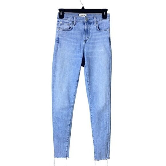 Agolde Women’s Sophie Crop Soft Skinny Jeans Light Wash Size 25 - Picture 2 of 9